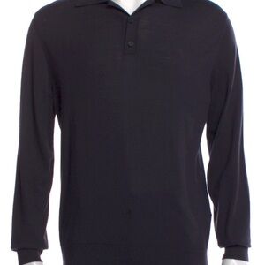 The Row Dion Wool Polo Shirt XS Grey